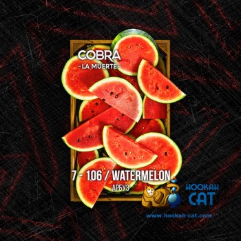 Табак для кальяна Cobra La Muerte Watermelon (Кобра Арбуз Ла Муэрте) 40г Акцизный - фото 1 Табак для кальяна Cobra La Muerte Watermelon (Кобра Арбуз Ла Муэрте) 40г Акцизный - фото 1